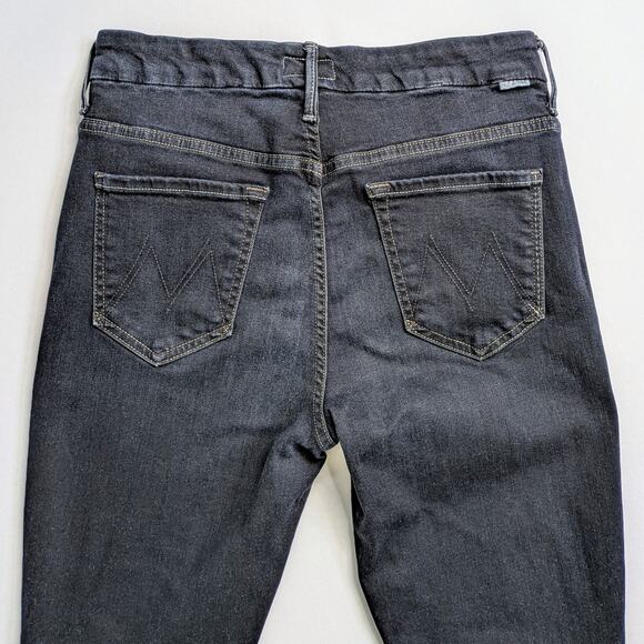 Mother Jeans Looker Womens 28 Charcoal Black Skinny High Waist Coffee Tea or Me - Picture 7 of 12